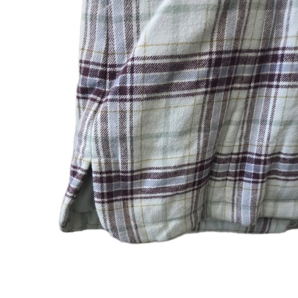 J. Jill Plaid Zip Up Puffer Vest Women's Size S Sleeveless Fleece Lined Winter - Picture 9 of 10